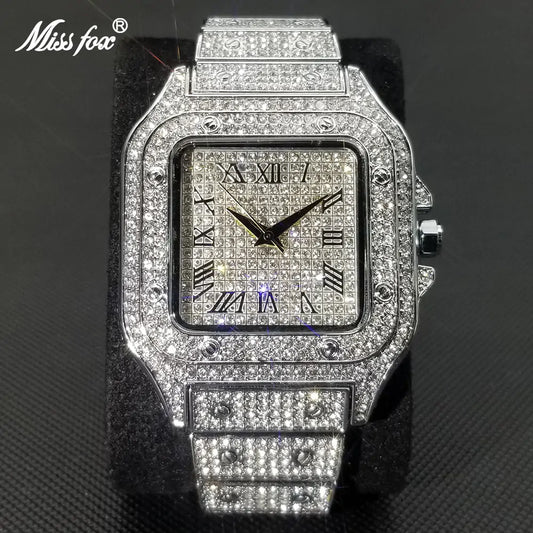 MISSFOX Top Brand Square Watch For Men